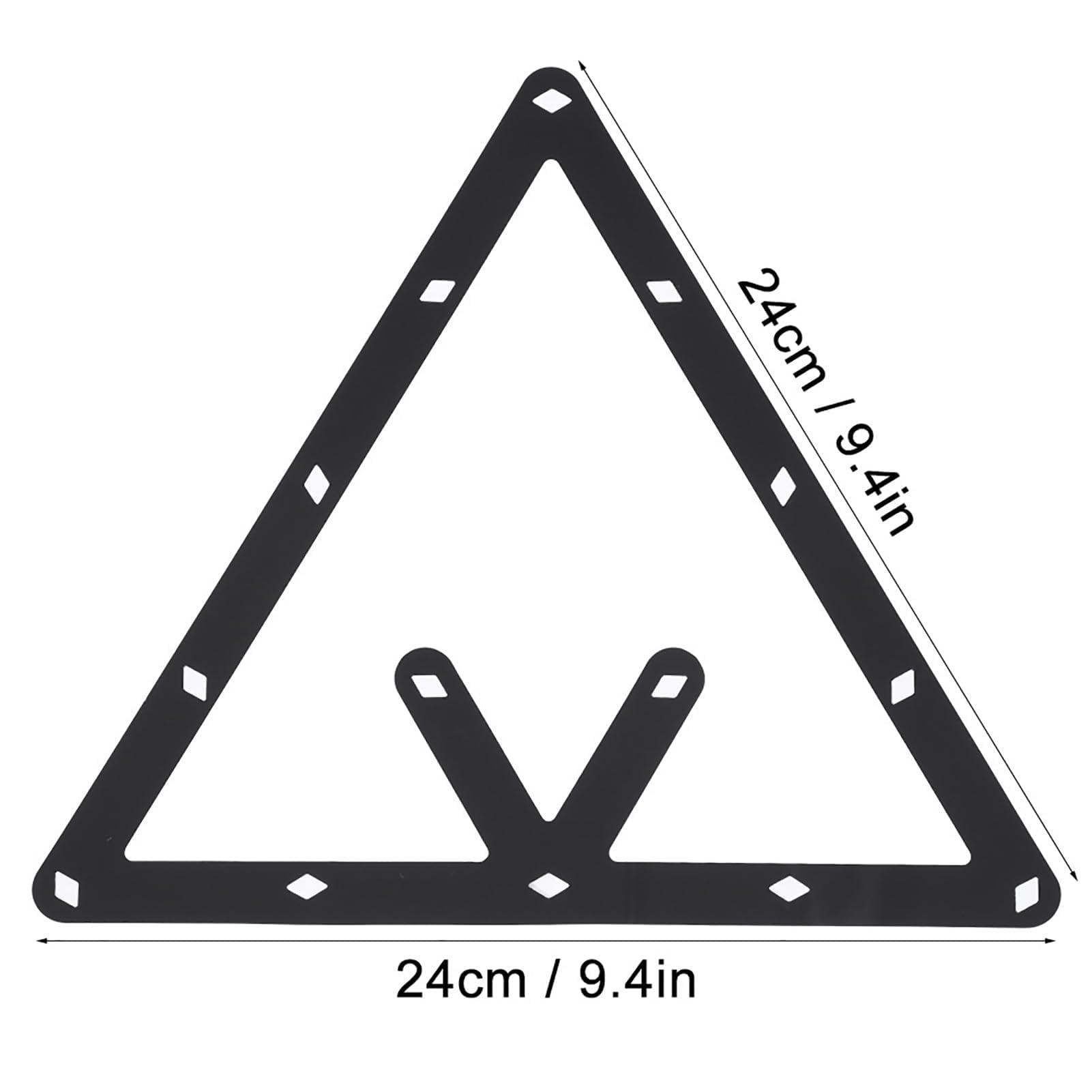 PPCS Billiard Rack Triángulo Soporte de Pelota 24x24cm Snooker Plantilla Plana Accesorio