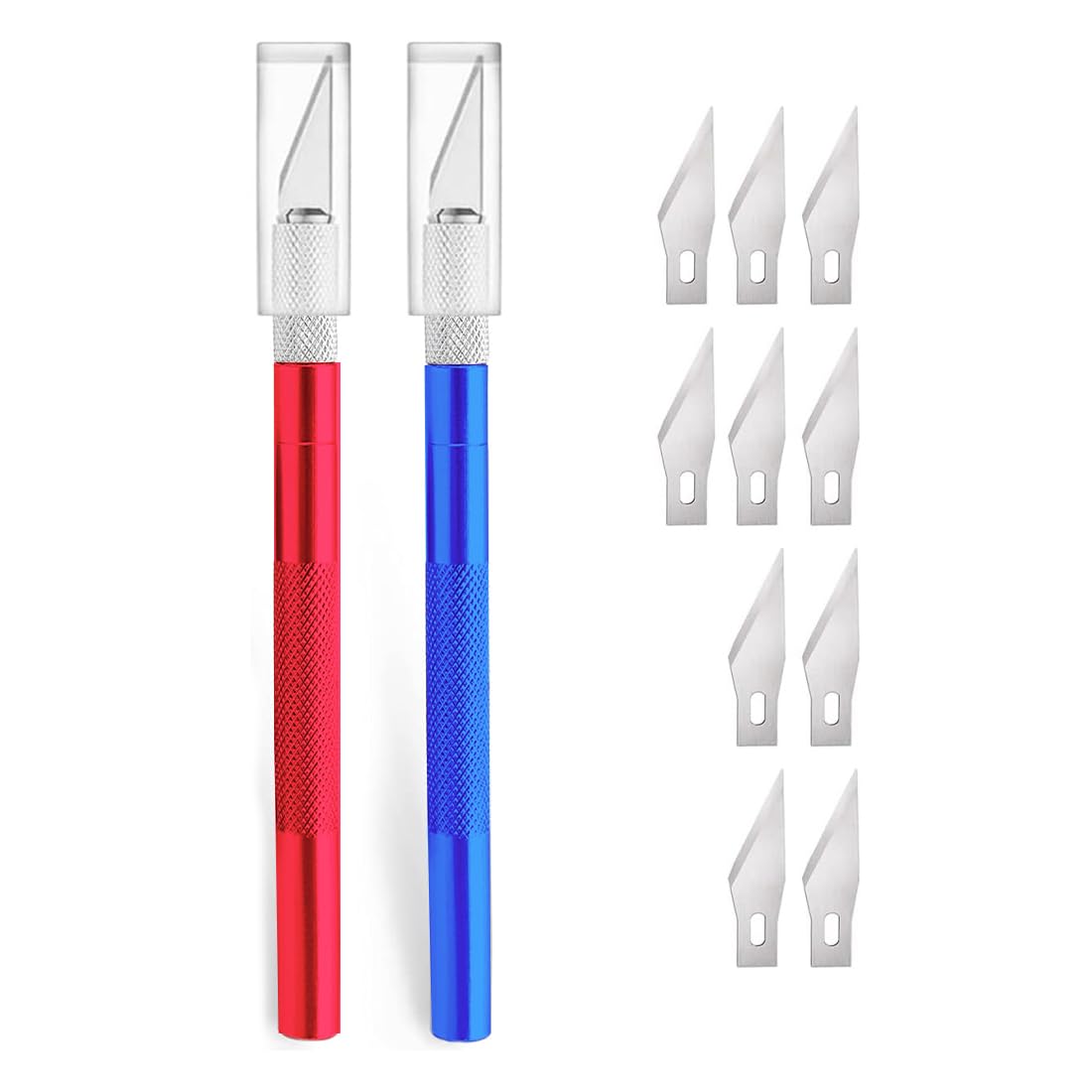 WeddHuis Precision Craft Cutter, 2 Pieces, with 30 Spare Blades, Pen Cutter, Model Cutter