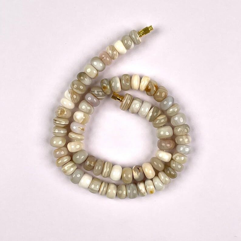 Natural Natural Banded Agate rondella smooth Beads 10mm 18 inch long string jewelry making gemstone beads for necklace bracelet