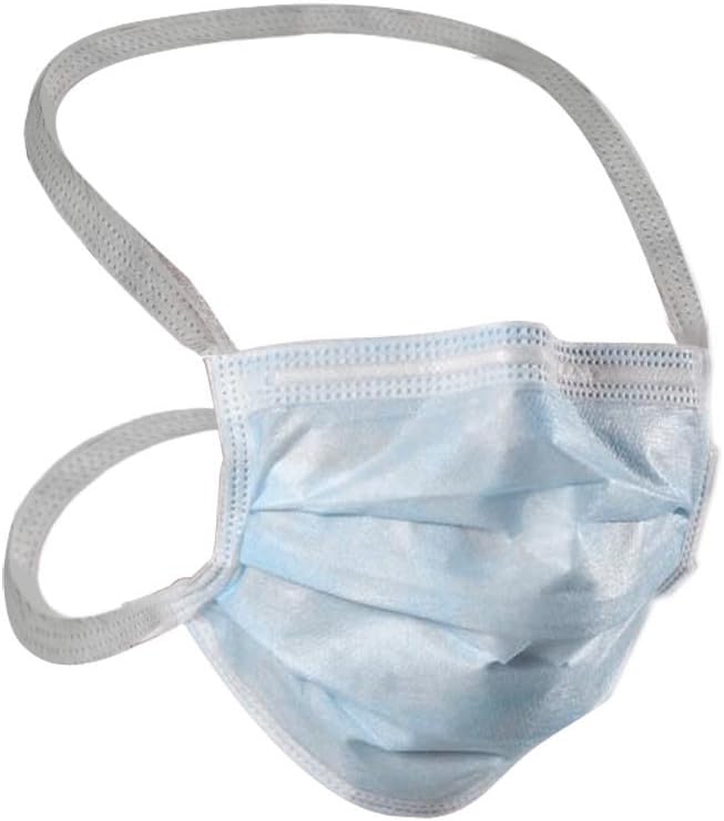 Alpha Pro Tech BL 6001 Critical Cover CoolOne Magic Arch Support Facemask with Tie Strings, Blue (Case of 300)