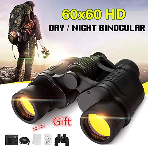 Adults Night Vision Binoculars Telescope, HD 60x60 Zoom Day/Night Vision Compact Lightweight Binoculars