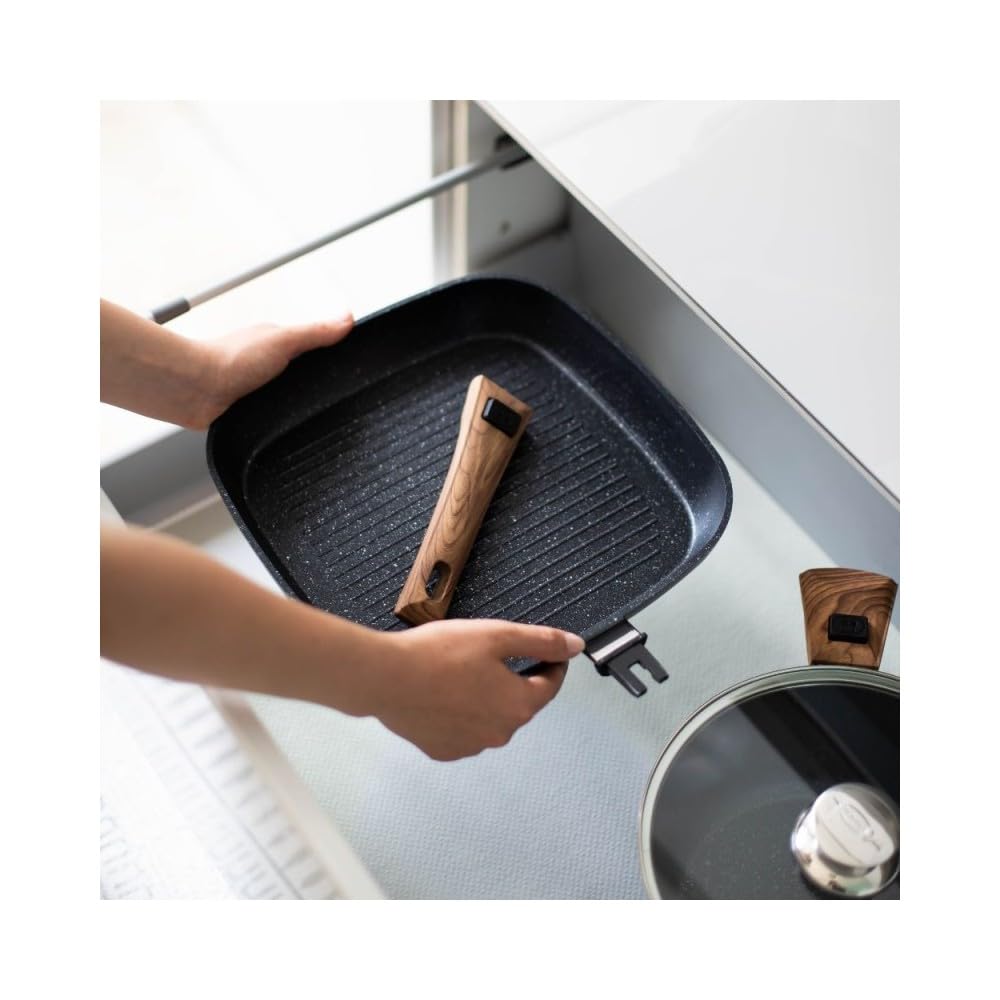 Durandal Poêle grill à steak 28 cm Légende à manche amovible - Poêle à griller antiadhésive