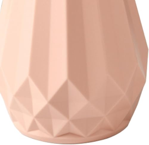 Miniatura 2 de Honrane Florero decorativo de apertura redonda florero maceta cesta estable superficie lisa rosa claro