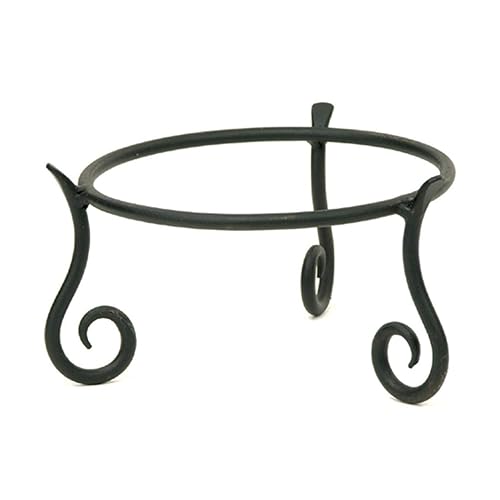 Achla Designs GBS-22 - Soporte corto de hierro forjado para maceta, para plantas de pájaros, 9.5 x 6 pulgadas, color negro