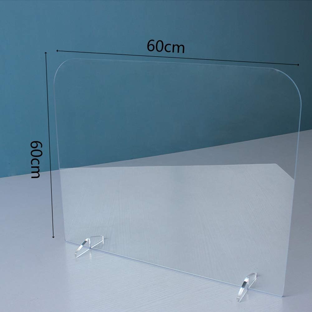 Panneau de Protection Transparent Anti-éternuements pour réception, écran de Protection pour comptoir et Bureau, barrière Transparente Portable pour la sécurité des Clients et des Entreprise