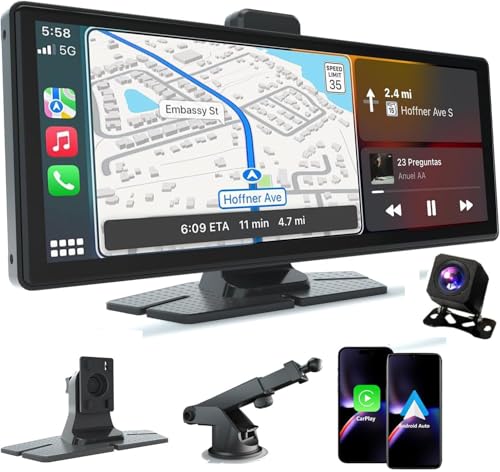 Image of Cason Upgraded Carplay Android System Touch Screen 10-Inch Android Car Stereo Infotainment System IPS LED Car Display Screen with Rear Camera,Voice Control,BT for All Vehicle