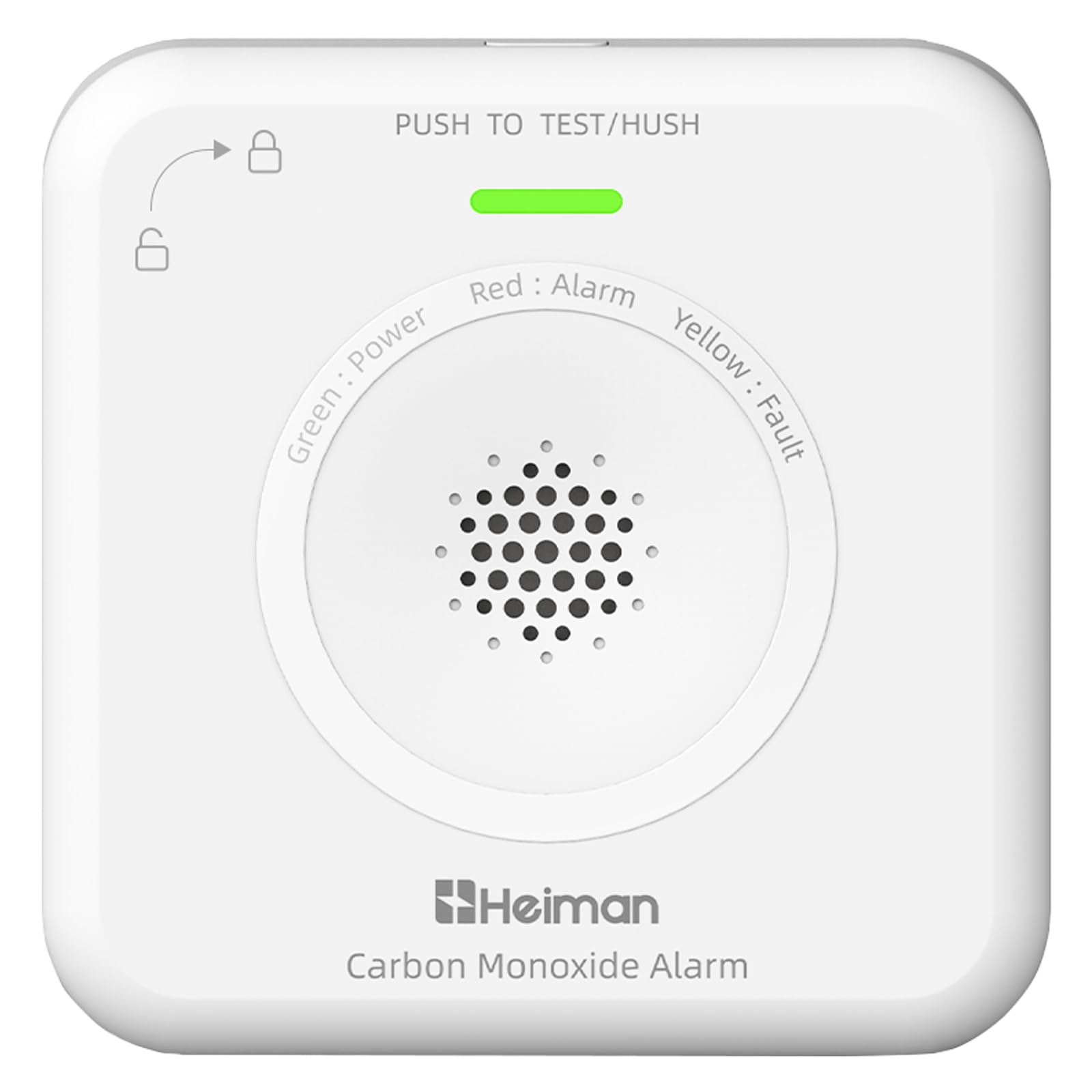HEIMAN Interconnecté Détecteur de monoxyde de Carbone sans Fil - Alarme CO - 10 Ans - Piles remplaçables - 85 DB - pour la Maison - Portable - Fonctionne avec Piles (1)