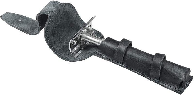 Capa protetora de couro para aparelho de barbear de segurança Double Edge Hide & Drink, preta carvão