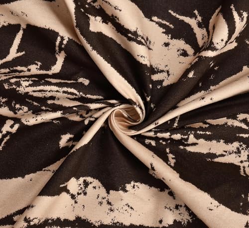 Image of Cotton Diwan Set Covers |8 Pieces Diwan Cover Set|300 TC Fabric| Pure Cotton Printed Deewan Set (1 Single Bedsheet, 2 Bolster Covers, 5 Cushion Covers)|Coffee Beige |SZDS 003