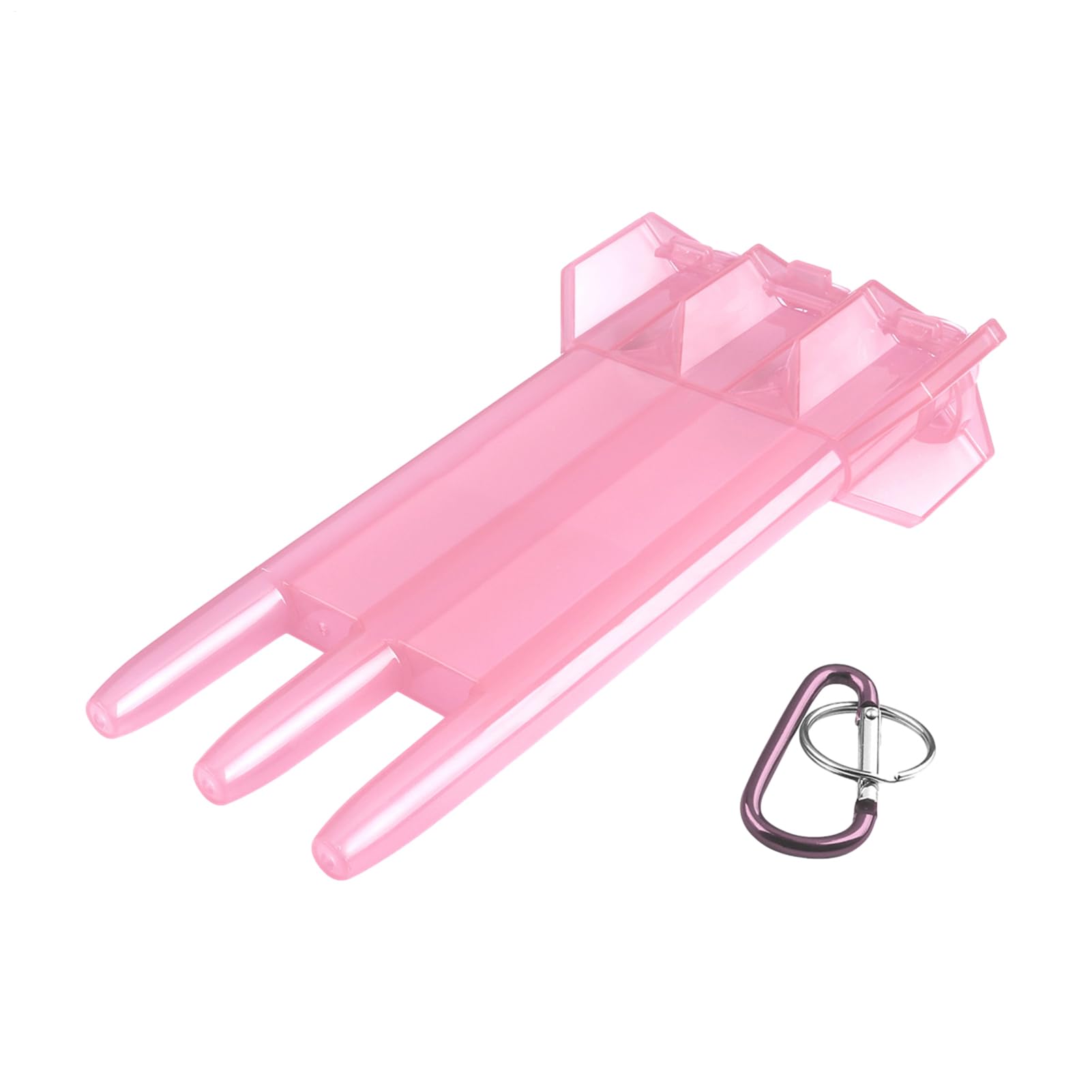 Caja de Dardos - Soporte de Transparente, Caja de Almacenamiento de Dardos | Cartera de Transporte de Dardos de tamaño portátil con Hebilla de Bloqueo Seguro, Funda de dardo, Rosa Brillante