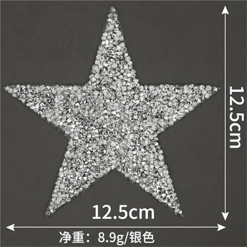 Étoile thermocollante strass fer sur patch pour vêtement sac chaussure - 3