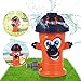 Sunshine smile Tapis Jet d'eau,Enfant de Jet d'eau,Arroseur Incendie Bouche D'arrosage,Arroseur Incendie,Jouet Incontournables des Enfants De L'été (Orange)