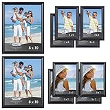 Icona Bay 10pc Table Top Picture Frame Set (No Wall Hook) Two - 8x10, Four - 5x7, Four - 4x6, Black