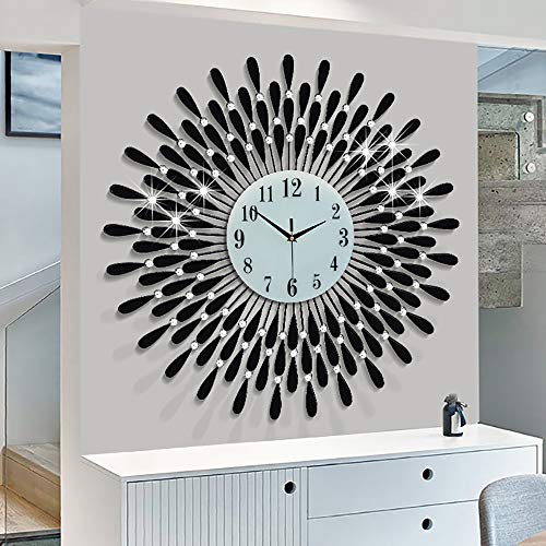 JUGV 28.0 INCH Wall Clock for Living Room Decor,Non-Ticking Quiet