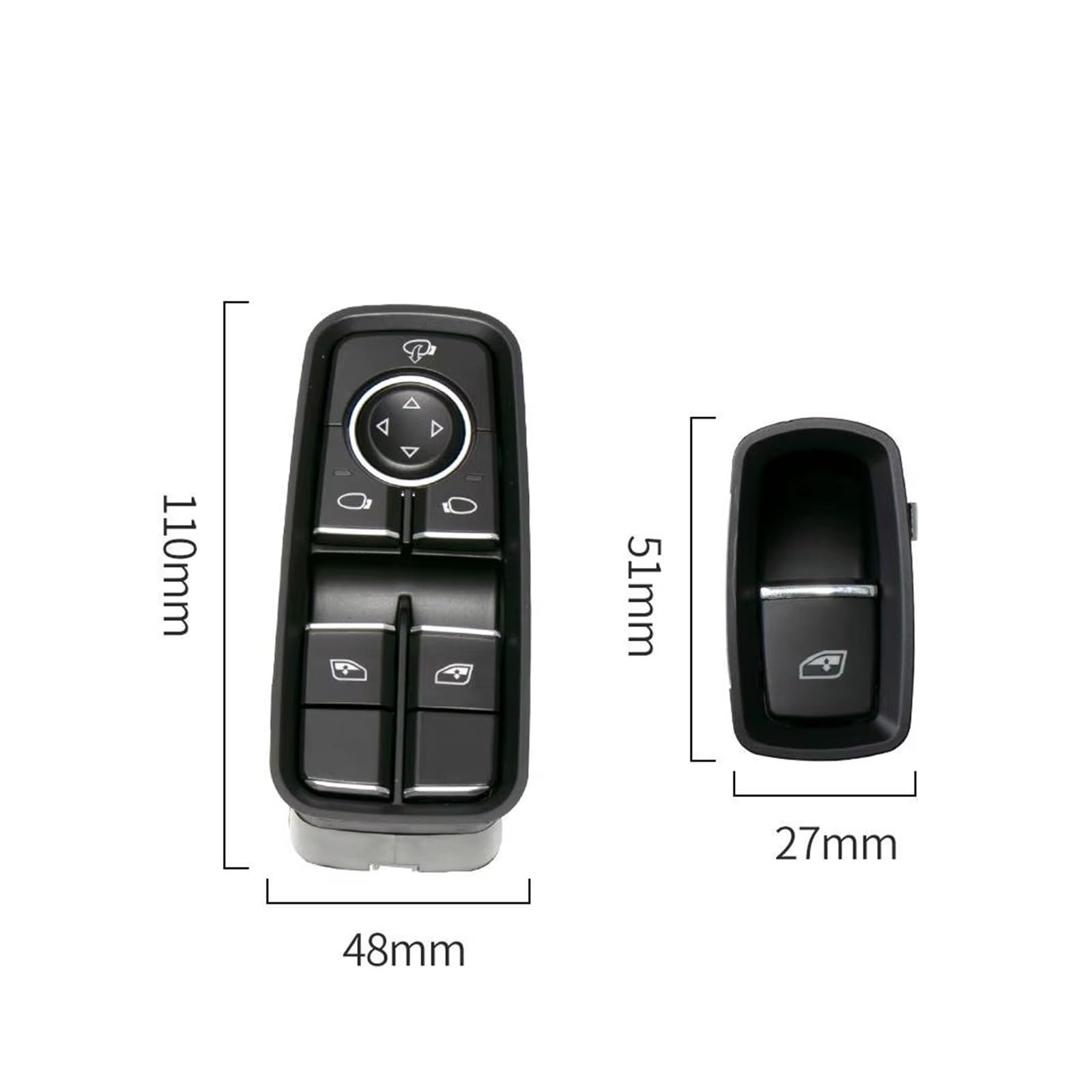 Per 911 991 718 Per Boxster Per Cayman 981 982 2012-2020 99161315102 99161315502 99161315702 Finestra Porta Anteriore Interruttore Pulsante Pulsante Commutazione Specchietto Retrovisore(Model D)