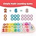 ANPEAC Wooden Number Puzzle with Clock, Montessori Toys for Toddler Activities,Counting Shape Stacker Sorting Stacking Game for Age 3+ Year olds Kids,Preschool Eductaion Learning Toys for Boys Girls