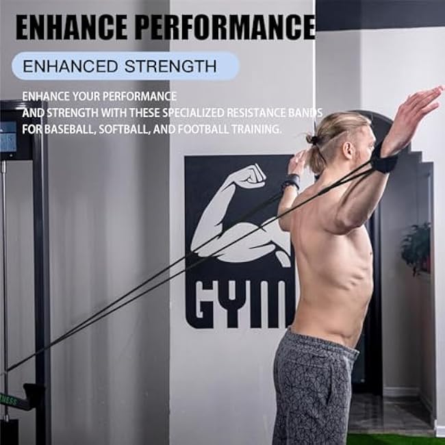 Baseball Softball Resistance Training Bands - Pitching Trainer and Arm Trainer for Pitching Arm Strength Throwing Warm up Stretching