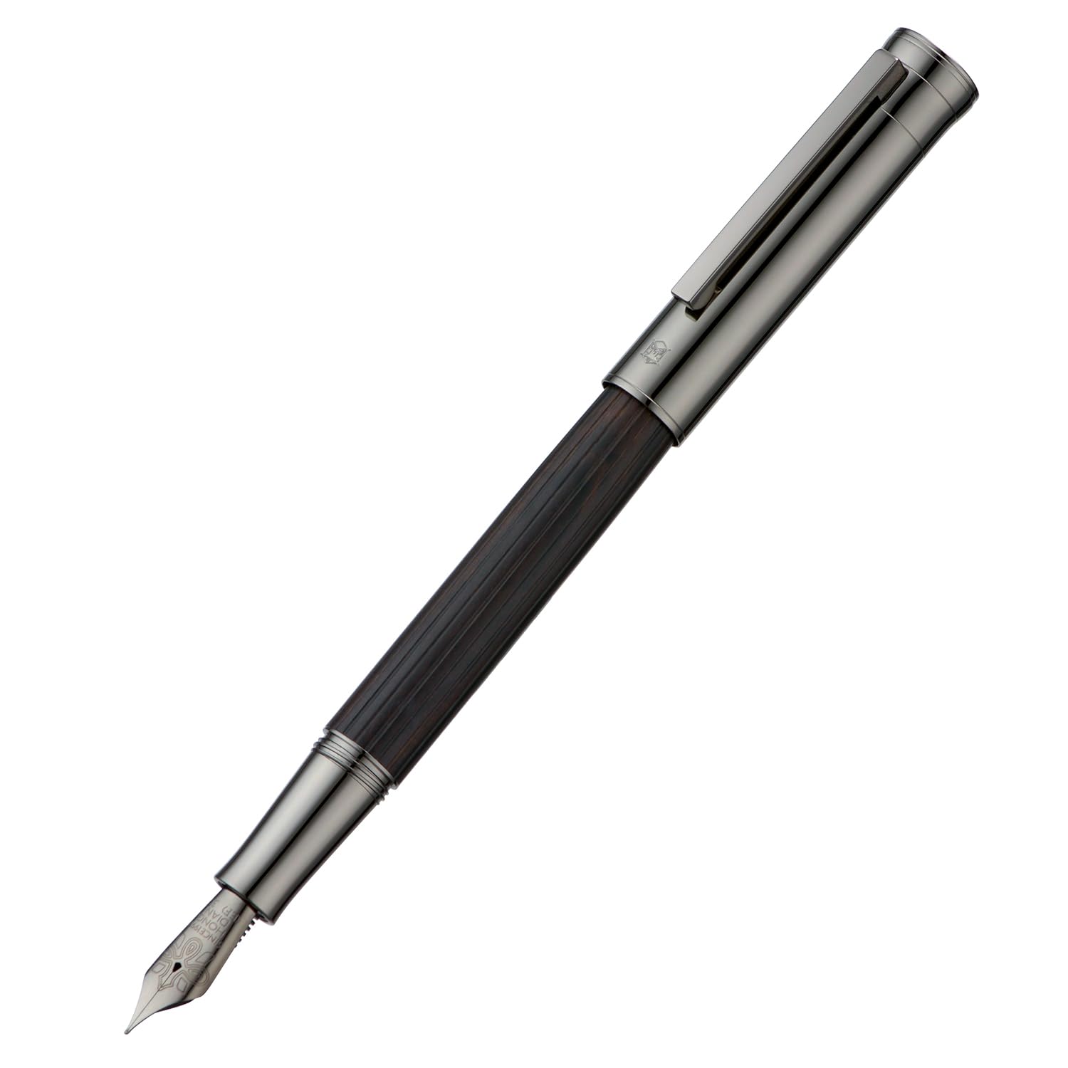 HONG DIAN 1866 Fountain Pen Fine Soft Nib Chinese Knot Carving, Retro Ebony Wood Design Pen Barrel with Metal Box Set - Image 3