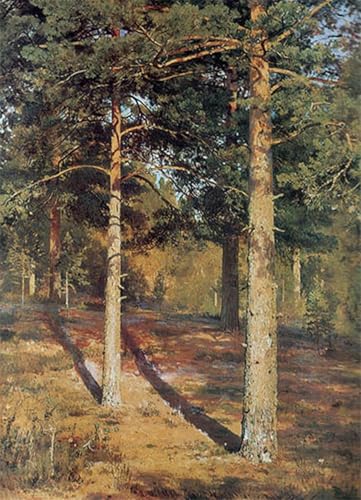 Pintura al óleo los pinos de Shishkin para una decoración del hogar relajante 60x90