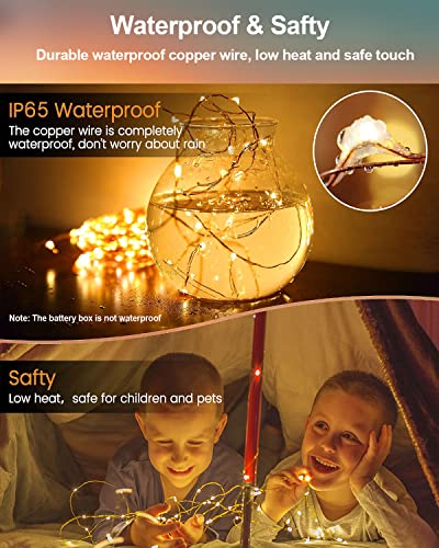 Hobays USKT79-49-198 20 Pack Fairy Lights Battery Operated 3.3Ft 20 Led Mini String Lights Twinkle Lights Copper Wire Firefly Starry Lights For Mason Jars Wedding Party Christmas Centerpiece Table Decorations thumb #4