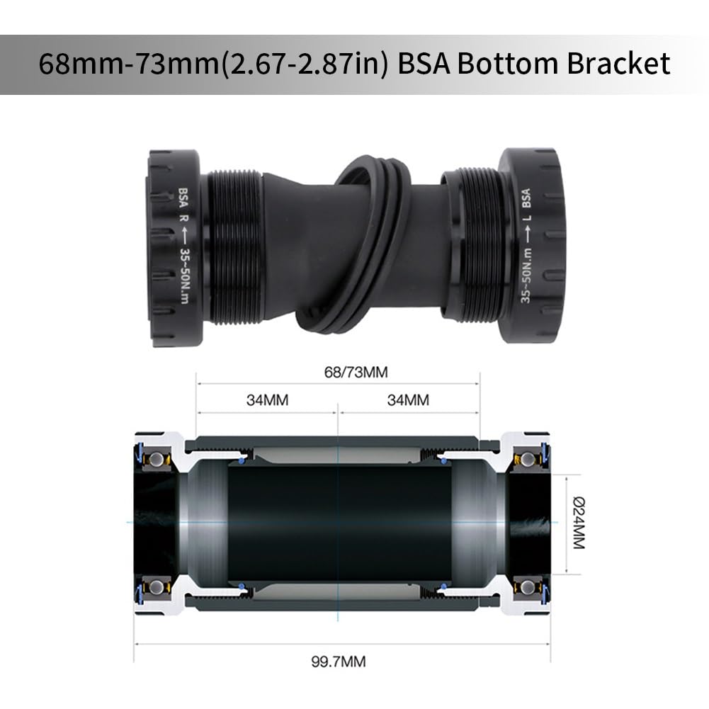 Platos y bielas para Bicicleta de montaña, 170 mm, 175 mm, 104 BCD, 32T/34T/36T/38T/40T/42T, Plato Ovalado, Dientes Estrechos y Anchos, Juego de bielas Huecas integradas, compatib