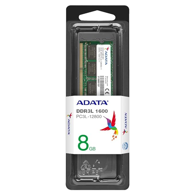 ADATA Premier DDR3L 1600MHz 8GB Memory Modules (ADDS1600W8G11-S) at Rs. 999