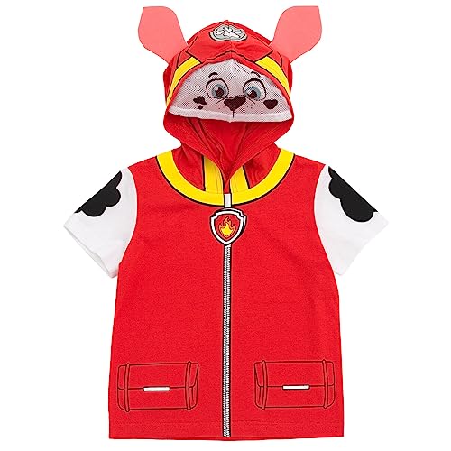 Image of Paw Patrol Chase Skye Rubble Marshall Cosplay T-Shirt and Bike Shorts French Terry Outfit Set Toddler to Big Kid