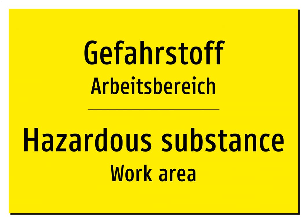 50344-DEEN-T-06 | Gefahrstoff Schild/Aufkleber | Deutsch Englisch