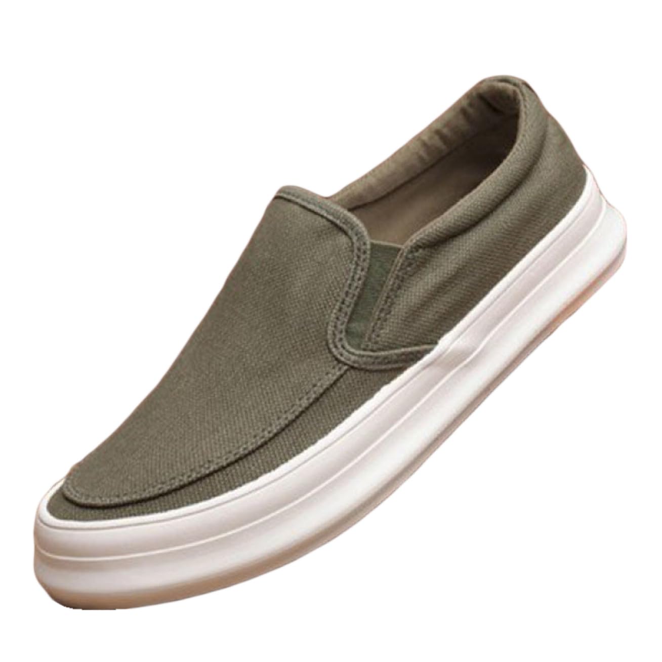 [LECMT] 軽量 無地 ズック靴 スニーカー メンズ カジュアル キャンバスシューズ スリッポン 紐なし らくらく 軽量 幅広 甲高 仕事用 普段使い 普段履き 履きやすい 通勤 通学 お出かけ ウォーキング 散歩 柔らかい