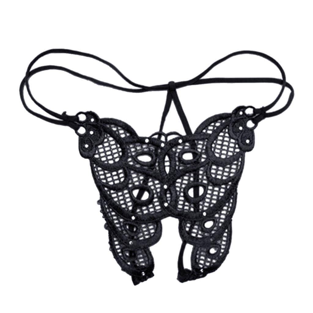 Women Hollow Strap Briefs Underwear G-String T-Back Thong Tangas Black | Clothing Shoes & Accessories | Mens Clothing | Underwear | 1 Piece Women's Underwear-image-23