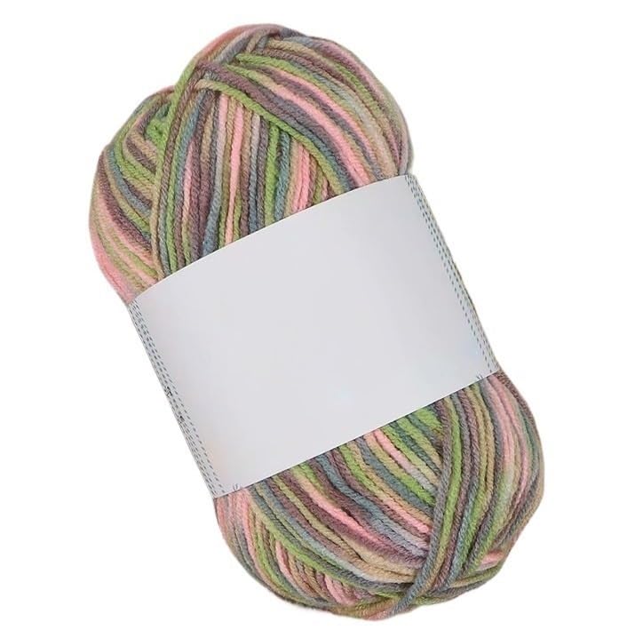 Fil coton au lait teint de l'espace 3 fils, dégradé panaché 2mm pour crochet raffiné