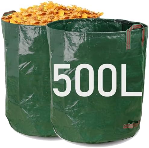 Pso 2-Pack 95L Heavy Duty Garden Waste Bags – Tear-Resistant With Strong Handles