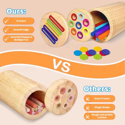 Image of Hop N Play Montessori Toys for 2 3 4 Years Old, 3 in 1 Educational Sensory Color Sorting Toys for Toddlers 1-3 Fine Motor Skills Preschool Learning Activities, 2 3 4 Year Old Girls Boys Birthday Gifts