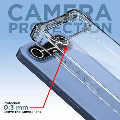 Image of Pikkme Back Cover for Tecno Pova Slim 5G PC + TPU Clear Transparent Raised Edges Shockproof Protective Phone Bumper Case(Transparent)