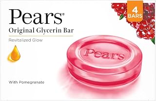 Pears Original Glycerin Soap Bar - Revitalized Glow | With 98% Pure Glycerin & Pomegranate | With Plant Based Cleanser for... Price In India