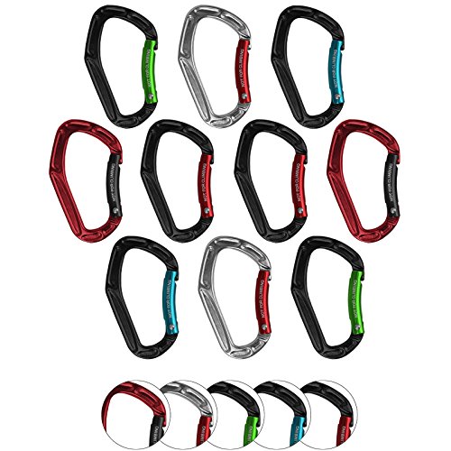 BB Sport Mosquetón Aluminio Captain Hook 10 Piezas Camping, Senderismo, Pesca, Color:Multicolor Cover
