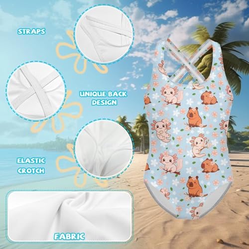 Image of Girls One-Piece Swimsuit for Swimming Lessons Beach Volleyball Pool Party Outdoor Training Quick Dry
