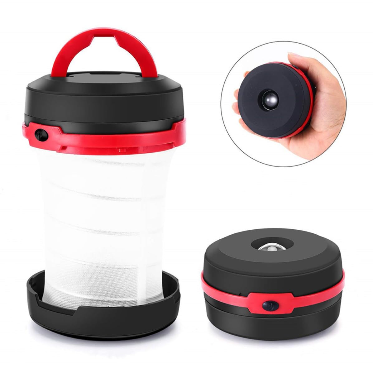 6 Pezzi Lanterna da Campeggio LED Portatile a Molla | Abs, Luminosità Bassa e Alta, Struttura Antipolvere, per Campeggio e Kit D'emergenza