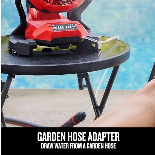 CRAFTSMAN V20 Cordless Personal Fan, Misting Fan, Settings for Mist and Airflow, Compact, Bare Tool Only (CMCE003B) - image 4