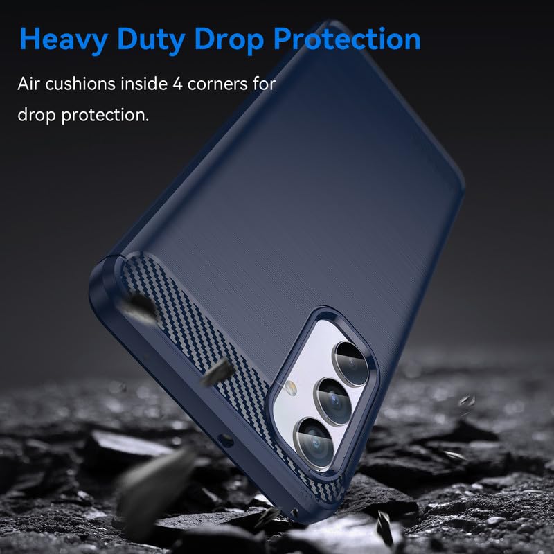 Image of Hybrid Carbon Fiber Back Case for Samsung Galaxy M54 5G / F54 5G (Blue)