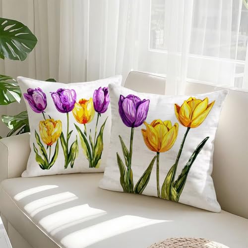 Taie oreiller violet double face imperméable en velours 55x55