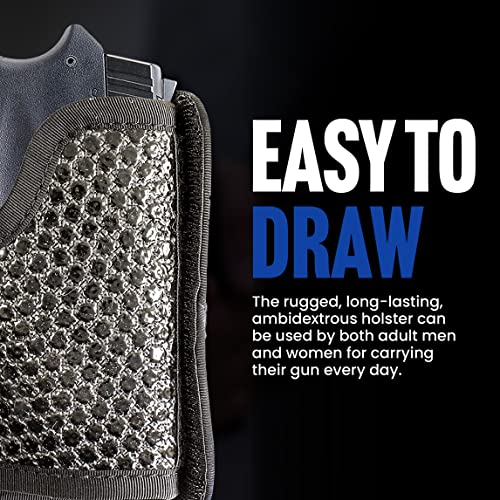 Desantis Superfly Gun Holster, Ambidextrous, Unisex Pocket Holster, Fits S&W Bodyguard 380Cal, S&W M&P Bodyguard With Integrated Ctc Laser, Made With Sticky Rubberized Fabric, Easy To Use, Black #TOP4