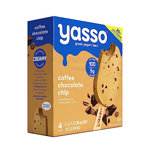 Yasso® Frozen Greek Yogurt Bars, Coffee Chocolate Chip, 3.5 Ounce Bars, 4 Count #TOP2