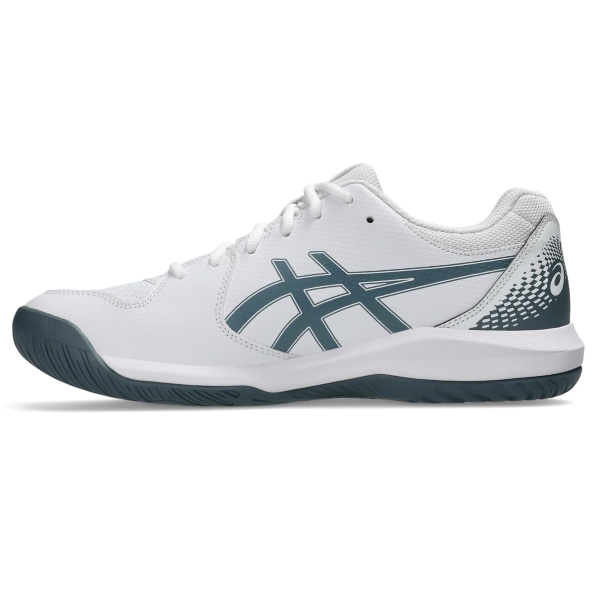 Asics Scarpe da Tennis Uomo Gel-Dedicate 8, Bianco/Arancione Shocking, 44.5 EU