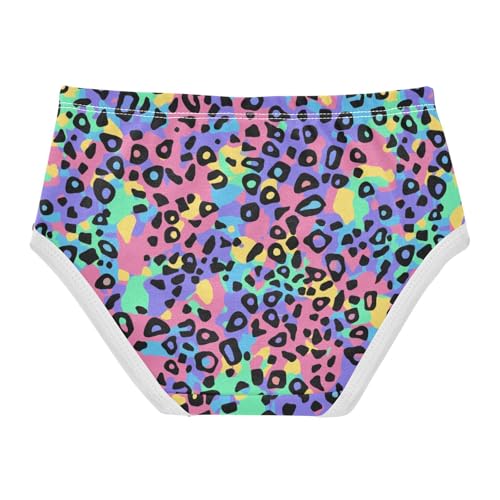 Wusikd Rainbow Girls' Underwear Cotton Leopard Print Girls Briefs Soft Toddler Underwear 2T2