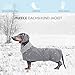 Geyecete-Polarfleece Winter hundemantel fur Dackel,Miniatur Dackel Pullover,Warmes Einstellbar Hundejacke Hundeweste mit Geschirr öffnung-Grau-XS