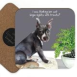 I was Thinking Box Set with Treats Blue Staffy Little Dog Laughed Untersetzer Geschenk CTR98