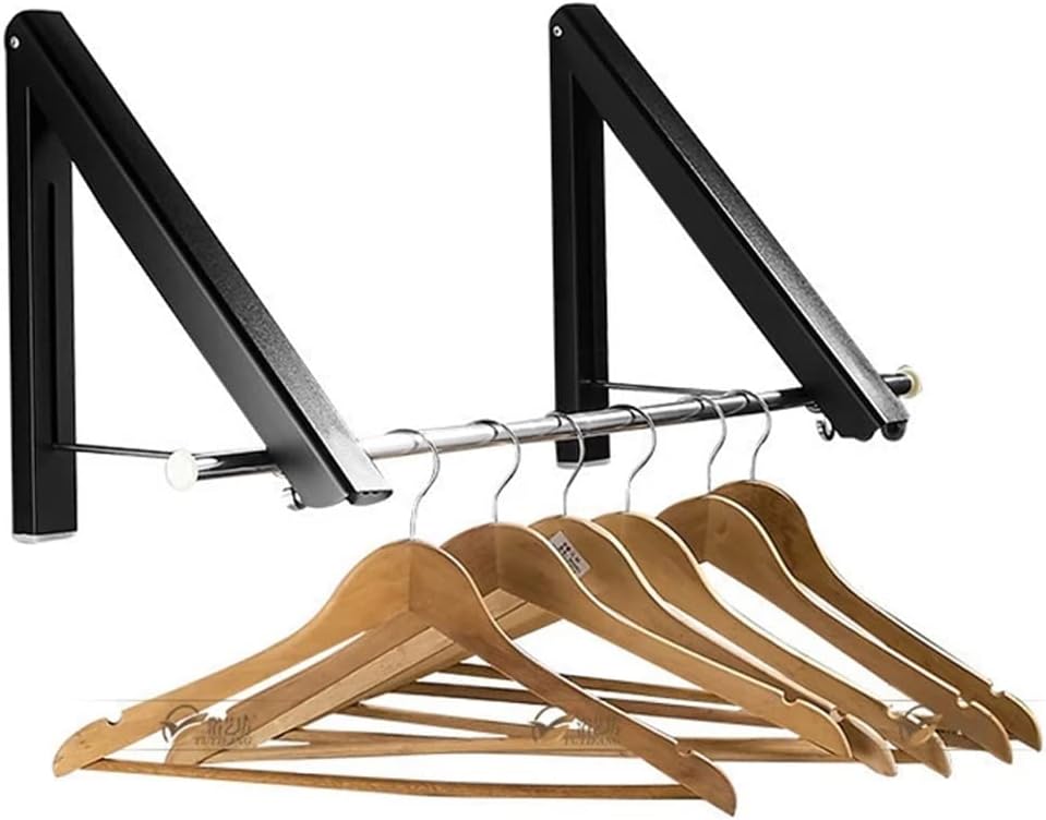 Portable Folding Clothes Hanger Hotel Wall-Mounted Bathroom Drying Rack Household Retractable Invisible Rail(D)