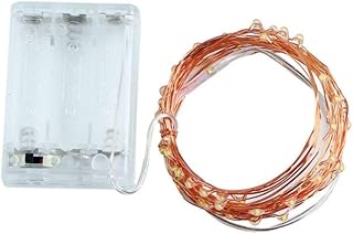 ampm Fairy Lights 5M White Light Battery Operated Multi Color Led String Lights Copper Wire for Christmas Tree DIY Decorat...