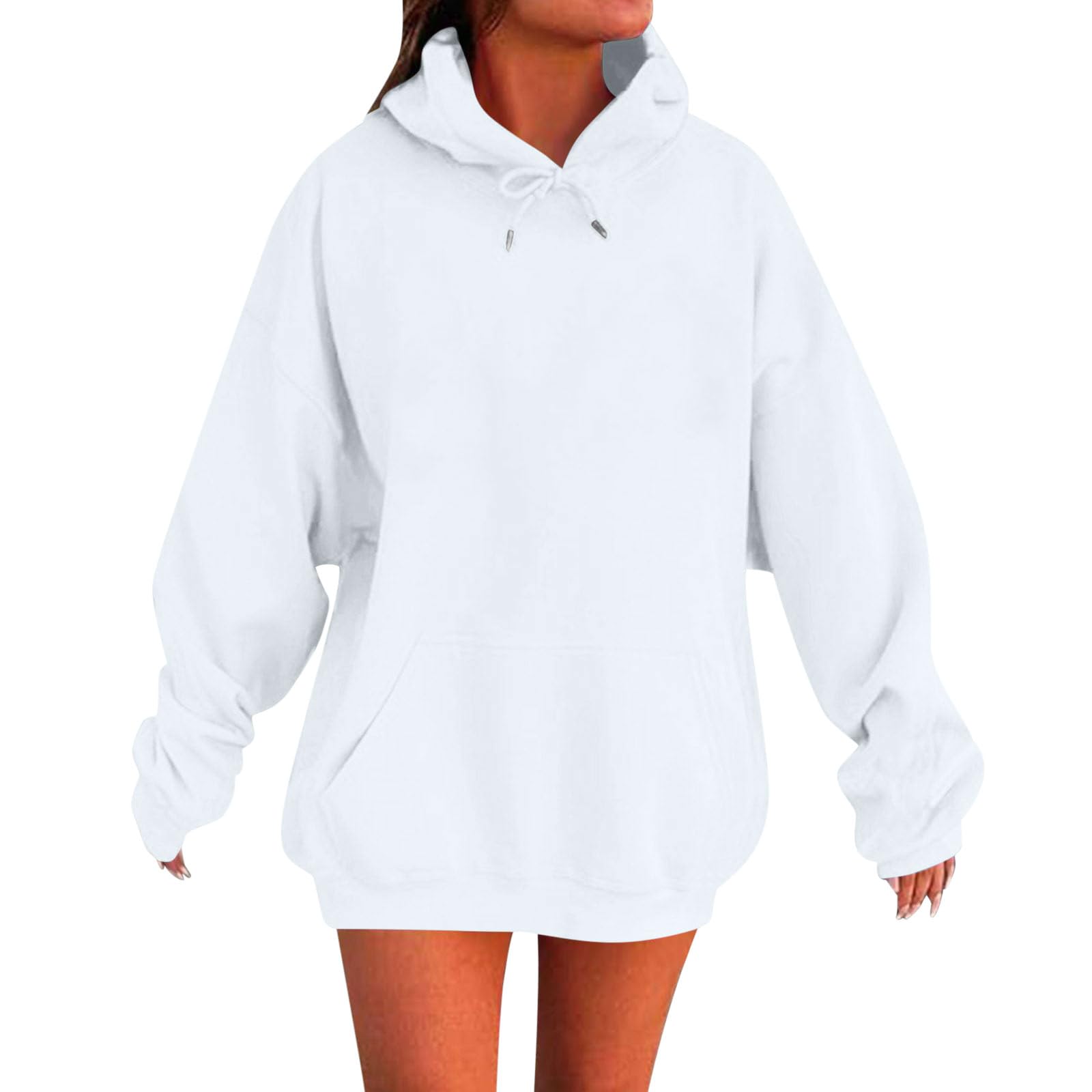 Hoodies for Women - Comfy Casual Basic Hoodie with Pockets Lightweight Cute Fall 2025 Plus Size Oversized Sweatshirts